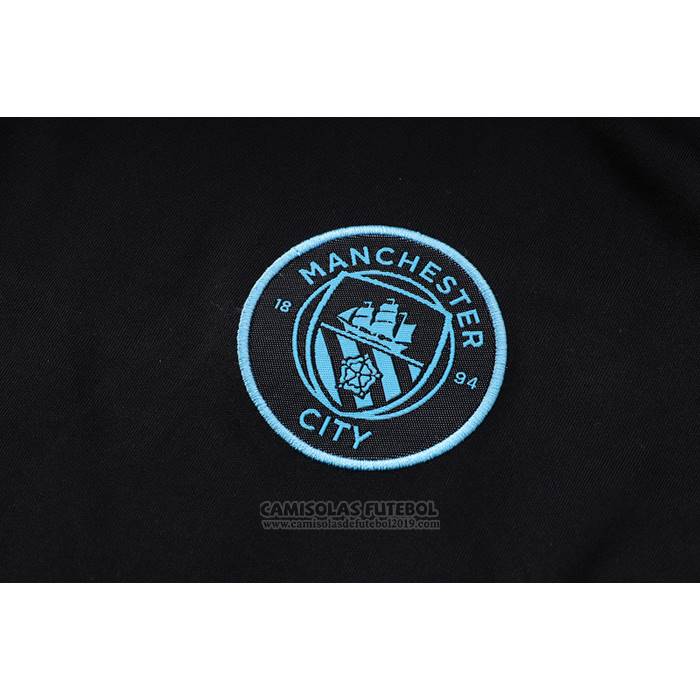 Fato de Treino Manchester City Manga Curta 2022-2023 Preto - Calcas Curta